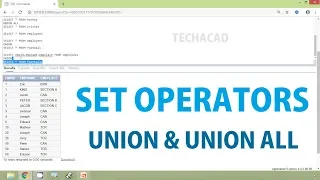 Oracle Tutorial - Set Operators UNION & UNION ALL