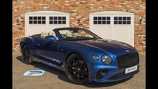 2020/20 BENTLEY CONTINENTAL GTC 4.0 V8 IN MOROCCAN BLUE WITH LINEN AND BELUGA LEATHER INTERIOR