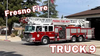 [RESERVE] FFD Truck 9 leaving Station 9 | Fresno Fire Department
