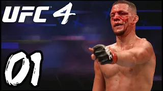 UFC 4 Nate Diaz Career Mode - Part 1 - STOCKTON STAND UP