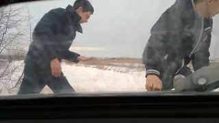 Вот как мы застряли в снегу на даче