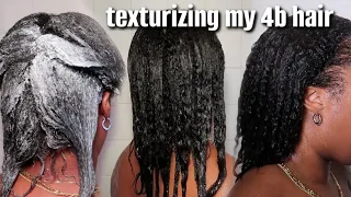 I TEXTURIZED MY 4B NATURAL HAIR AND THIS HAPPENED! | low density/fine & low porosity