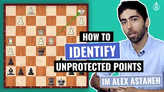 How to Identify Unprotected Points | Beginner Level | IM Alex Astaneh | 2D