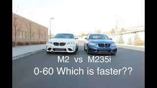 M2 Vs M235i 0-60 performance test! Which is faster?