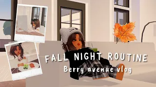 ｡⋆୨୧ fall night routine ✨  | home life diaries | berry avenue 🍓