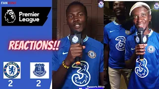 CHELSEA 2 - 2 EVERTON . Angry fan reaction /potter out !!!!!/