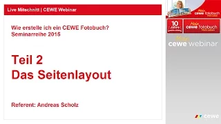 CEWE FOTOBUCH Webinar Teil 2 Das Seitenlayout