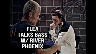 FLEA + host River Phoenix (HQ) 1992 bass lesson w/ Red Hot Chili Peppers bassist