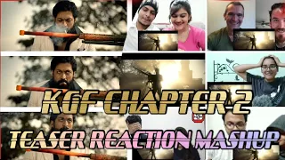 KGF Chapter 2 Teaser | Reaction Mashup | Yash | Sanjay Dutt | Raveena Tandon | Chain Reaction