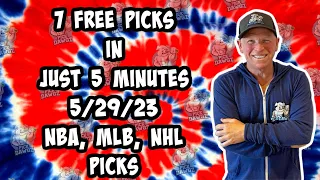 NBA, MLB, NHL Best Bets for Today Picks & Predictions Monday 5/29/23 | 7 Picks in 5 Minutes