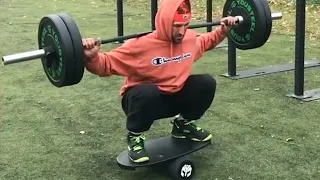 Man Does Squats on Balance Board: Best Of The Month | People Are Awesome