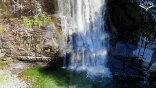 Drone Avigator - 4K Valle Maggia Gran Cascata Bignasco, Ticino Switzerland