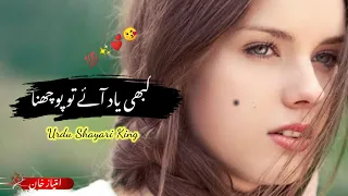 kabhi Yad Aaye To Poochna Urdu Sad Shayari ||  2 Line Urdu Shayari Status|| Urdu Shayari King