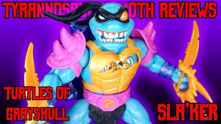 Mattel MOTU x TMNT Turtles of Grayskull Sla'Ker figure review