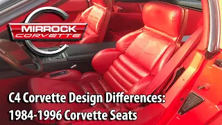C4 Corvette Design Differences: 1984-1996 Corvette Seats