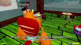 Godzilla attacks Bikini Bottom... (AI Sponge Rehydrated clip)