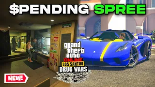 All New Content SPENDING SPREE - GTA 5 Online Los Santos Drug Wars DLC Update!