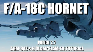 DCS WORLD 2.7 UPDATE - F/A-18C Hornet Beginner Series: AGM-84E/H SLAM/SLAM-ER Tutorial #F18hornet