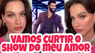 Andressa Suita mostra seu look para curtir show do seu amado, e Gusttavo Lima falando com os fãs