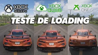 Forza Horizon 5 | Tempo de Carregamento nos Menus e Viagem Rápida | SERIES X vs. XCloud vs. ONE S