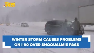 Travel over Snoqualmie Pass limited due to winter weather