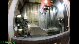 CNC Multi-Tasking on a Mori Seiki NTX2000.