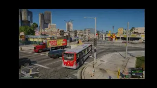 Играем в GTA 5 играем с модом на работу автобусником