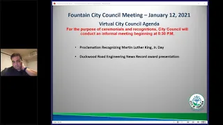 City of Fountain - City Council Meeting - January 12, 2021