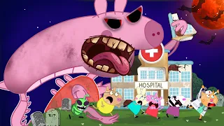 Peppa Pig turns into a Giant Xenomorph at the Hospital!! Peppa pig Funny Animation