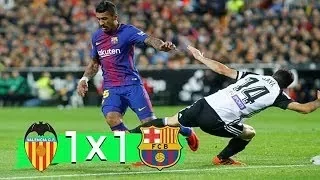 Обзор матча Валенсия -Барселона(1-1) | Valencia vs Barcelona 1-1   Highlights & Goals   26/11/17