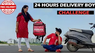 Zomato Boy for 24 Hours Challenge 😤 I earned = ??!!🤑 Working as Zomato Delivery Boy JTS Challenge