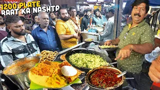40/- Rs UNLIMITED Desi Street Food India 😍 Bhaat Dosa, Desi Ghee Puran Poli, Makhan Palak Chaat