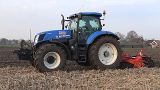 Bouwland frezen met New Holland T7.270 & Maschio frees - Bouwhuis Den Ham (2017)