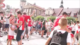 Ostatnie sekundy meczu Polska - Szwajcaria na Euro 2016 w strefie kibica na pszczyńskim rynku.