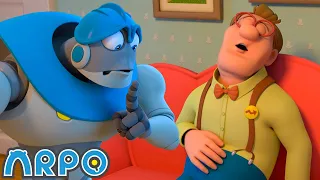 Sleepy Daddy - Keep the Baby QUIET!!! | ARPO The Robot | Funny Kids Cartoons | Kids TV Full Episodes