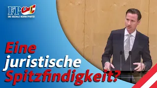 Volker Reifenberger (FPÖ): Auch nur eine juristische Spitzfindigkeit?