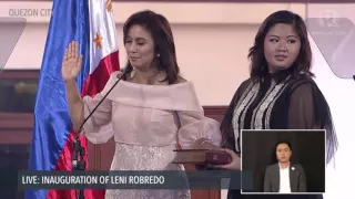 Vice President Leni Robredo takes her oath of office