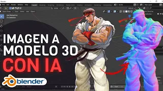 IMAGEN a MODELO 3D con IA 😨| útil para blender 2023!