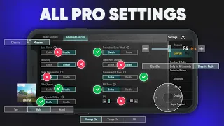 All Basic and Advanced Pro Settings for BGMI and PUBG Mobile