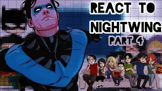 Batfamily(+Barbara) react to Nightwing || Angst || 4/4,5 || TW IN DESC || DC || GCRM