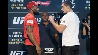 Yoel Romero vs. Robert Whittaker UFC 213 Media Day Staredown - MMA Fighting