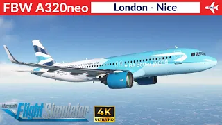 [MSFS] FlyByWire A320neo British Airways | London to Nice | VATSIM Full flight | 4K Ultra HD