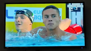 DAVID POPOVICI (ROU) - New World Record 46"86 - 100 m freestyle EUROPEAN AQUATICS, ROME 13.08.2022