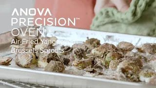 Air-Fried Yangneyom Brussels Sprouts in the Anova Precision™ Oven