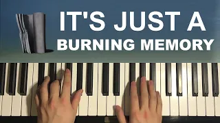 How To Play - It's just a burning memory (Piano Tutorial Lesson) | The Caretaker