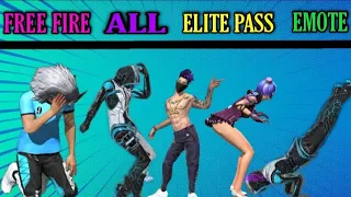 FREE FIRE ALL ELITE PASS EMOTE | FREE FIRE SEASON 1 TO 39 ALL ELITE PASS EMOTE | FREE FIRE ALL EMOTE
