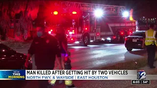 Man dead after getting hit by 2 vehicles in east Houston, police say