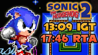 Sonic the Hedgehog 2 - Beat the Game Speedrun in 13:09 IGT/17:46 RTA-TBC