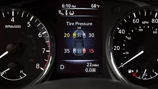 2018 Nissan Rogue - Tire Pressure Monitoring System (TPMS) with Easy-Fill Tire Alert