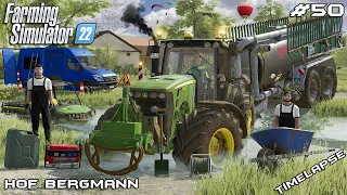 The WATER level in the DITCH is getting very HIGH | Hof Bergmann | Farming Simulator 22 | Episode 50